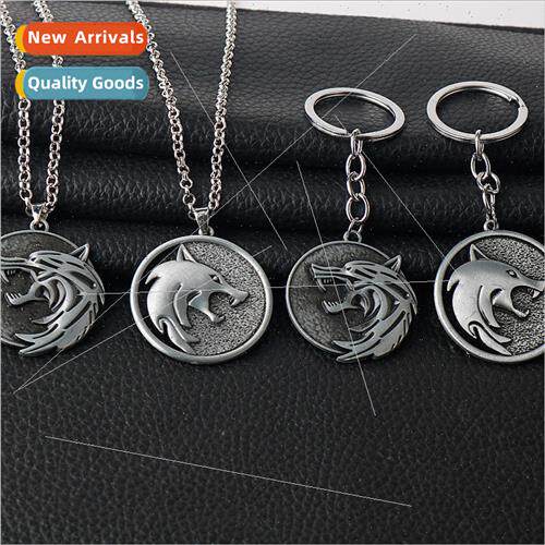The witcher 3 witcher wolf head necklace vintage wolf head m