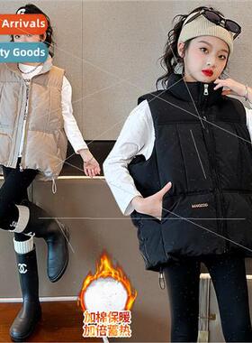 Girls vest fall and winter 2023 new Yangqi big childrens und