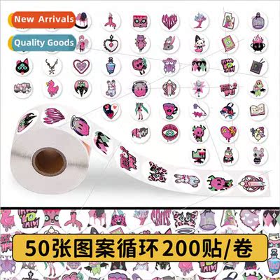 200 stickers gothic wind roll roll stickers cartoon personal