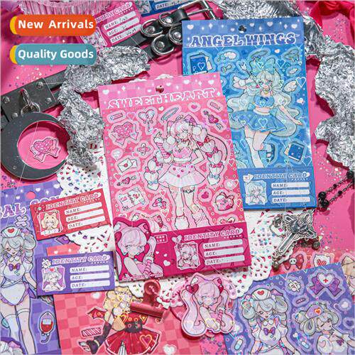 Flat stickers sweet Asia girl series Korean cute girl Guca h