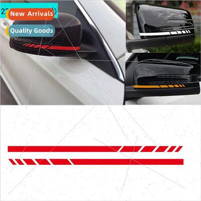 Car rearview mirror stickers reflective decals striped lines