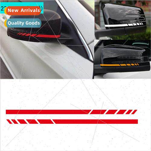 Car rearview mirror stickers reflective decals striped lines