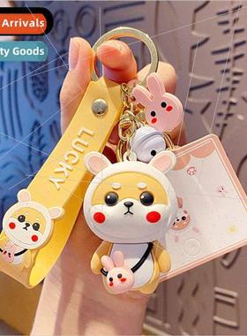 Positive Year of the Rabbit festive rabbit keychain cute and