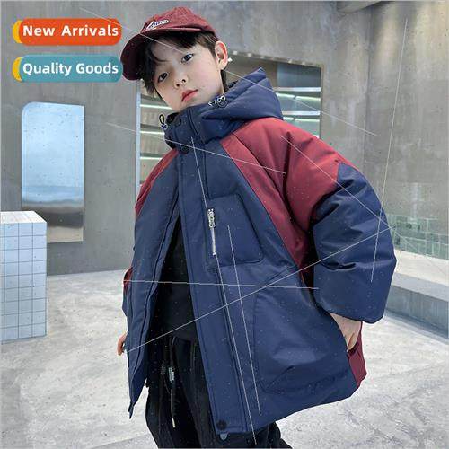 Boys colorful punch coat down jacket winter thickened 2023 n