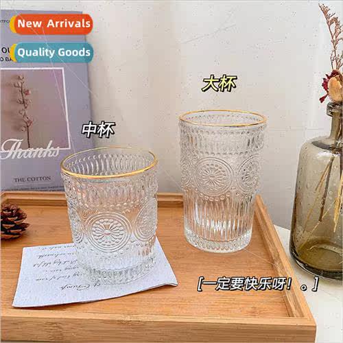Scandinavian retro gold-rimmed glass household high-grade wa