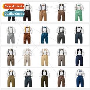 White Long Autumn Lapel Kid Shirt Pure Cotton Costume Sleeve