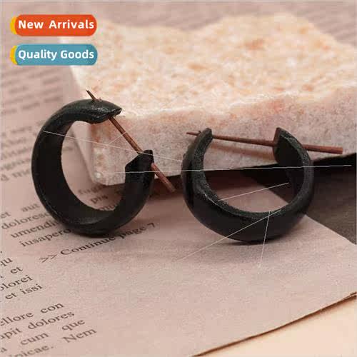 20 new fashion ethnic  retro black log round earrings earrin