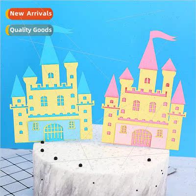 Ribbon castle three-dimensional carving castle baby theme bi