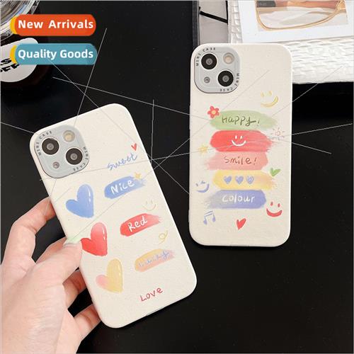 Colorful Doodle Color Block Heart 适用 iPhone 14 Couple 13Pr