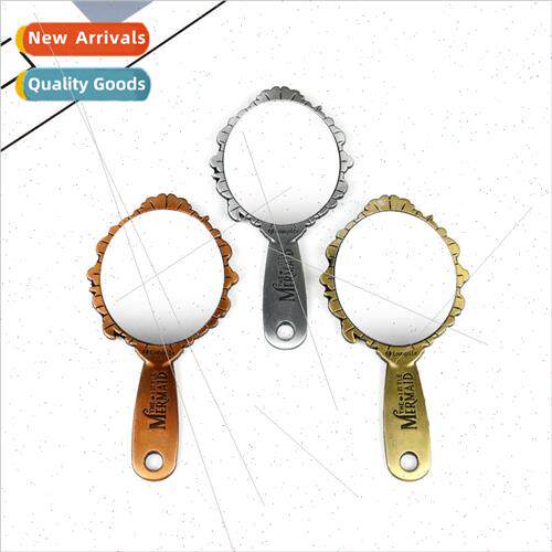 New Frozen cute cartoon handle mirror metal cosmetic mirror