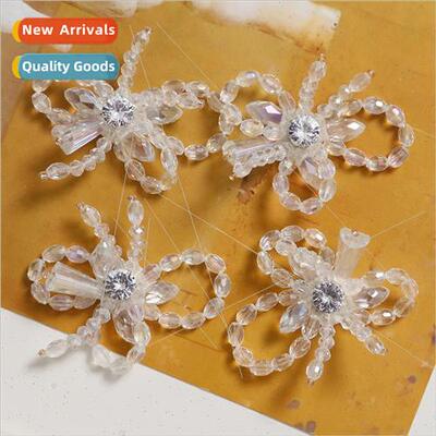 che design crystal rhinestone flowers diy handmade weaving b