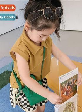 Childrens Polo shirt 2022 summer Korean  of breathable stch