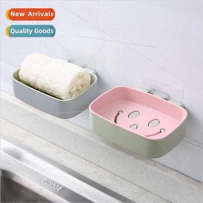 Double free punch creative smiley double soap box without tr