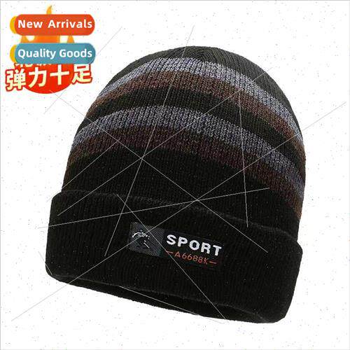 Padded warm wool cap winter general letters plain jacquard r