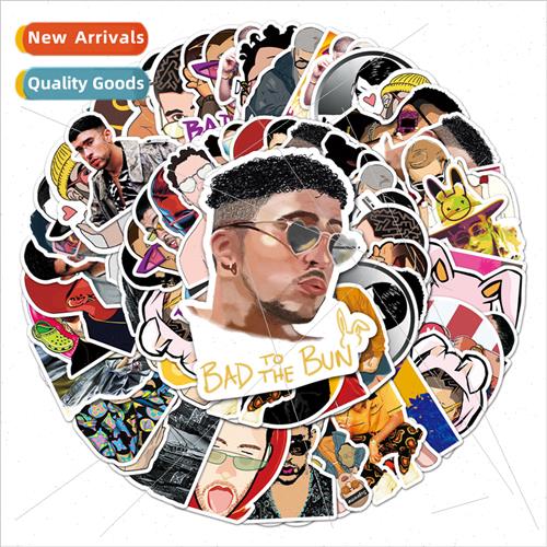 51 Bad Bunny Graffiti Stickers Laptop ggage Car Fridge Decor