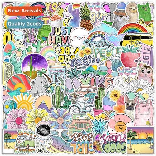 100 Happy Graffiti Stickers Car ggage Skateboard Cell Phone
