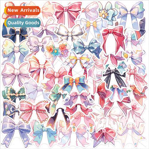 50 cartoon INS  bow stickers guitar laptop luggage DIY water