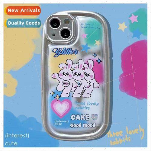 Colorful Three Rabbits IPhone13/14ProMax Electroplated Soap