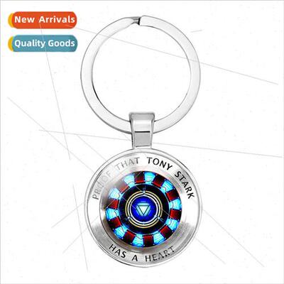 Marvel Avengers Iron Man Polyjuice Heart Gemstone Keychain S