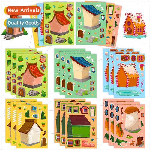 6/package hut change face stickers boys and girls children d