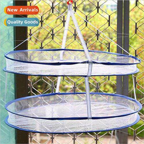 Home Double Layer Clothes Drying Basket with Windproof Clip
