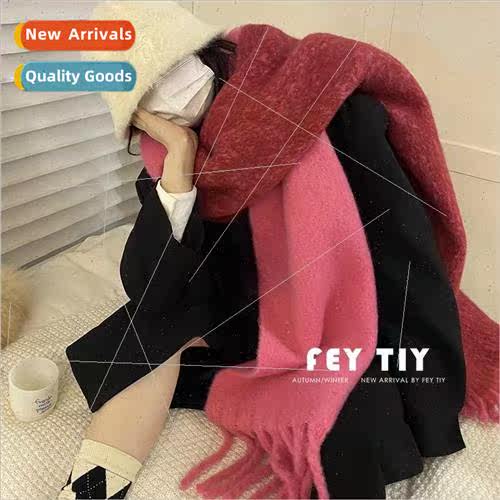 2023 new fall and winter with large wider mohair scarf coupl