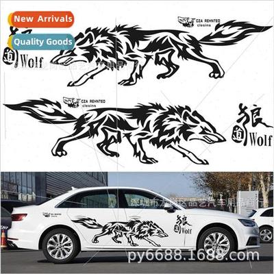 Wolf Road hood decals universal D-70 Wolf Totem car stickers