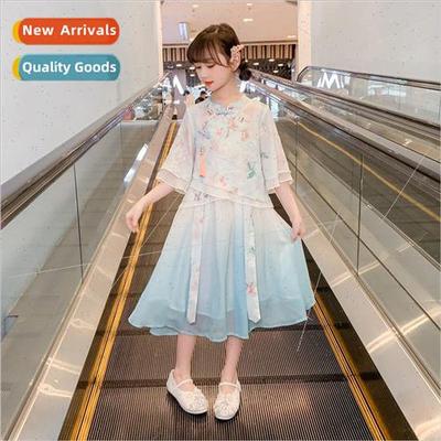 Hanfu girls dress summer 2023 new childrens Yangqi summer Ch