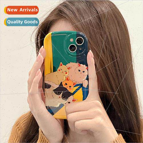 适用 iphone13promax literary cute cat apple 12 phone case 11