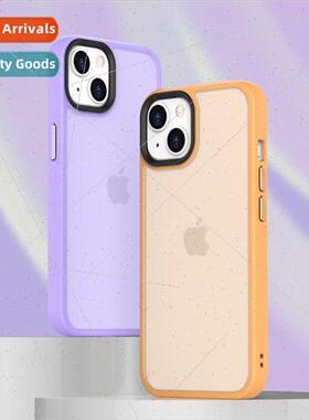 适用 iPhone 13ProMax Case Frosted Back Metal Button Apple 12