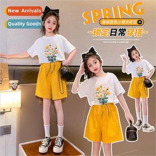 short piece summer two set shorts Girls sleeved