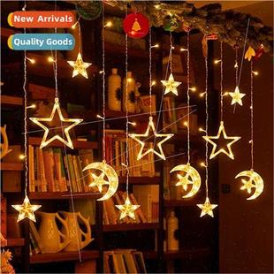 lights string Christmas copper pentag stars wire LED full