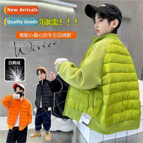 Childrens fall and winter thickened jacket boys light down j