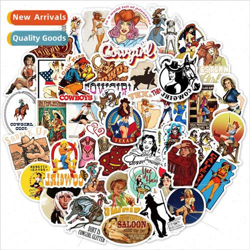 50 western elements series cowgirl stickers new personalized