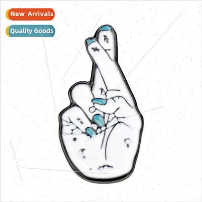 Jewelry New Cartoon Creative Gesture Drip Oil Brooch Corsage