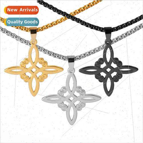 New Ireland Combination Gold Trend Necklace Metal Cross Squa