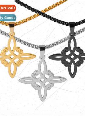 New Ireland Combination Gold Trend Necklace Metal Cross Squa