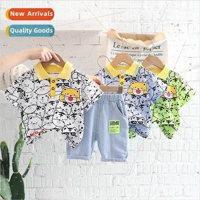 2023 summer new boys suit lapel casual Korean cartoon cute j