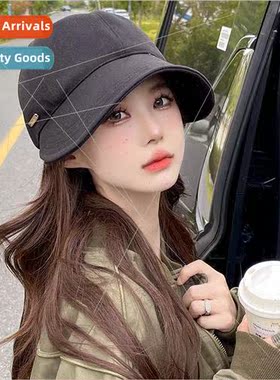 Autumn and winter warm Ruth fisherman hat show face small tr