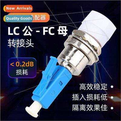Fiber optic adapter LC male to FC female converter head flan