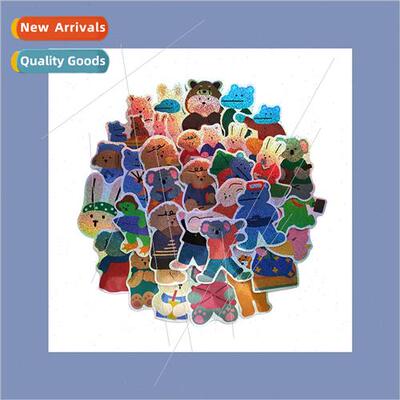 50pcs/pack Korean bear ins  laser flash point handbook cell