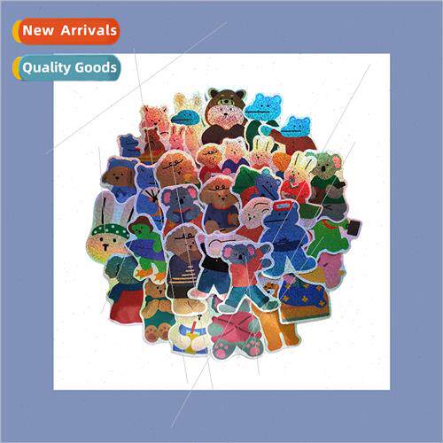 50pcs/pack Korean bear ins  laser flash point handbook cell