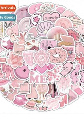 100 cartoon pink small fresh childrens stickers notes handbo