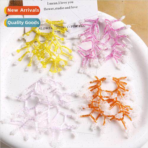 ins small fresh long tassel branch flowers diy handmade weav