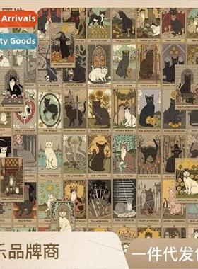 72pcs Cat Tarot Doodle Stickers Decoration ggage Pen Guitar