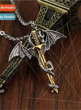 Halloween Jewelry Vintage Glowing Pterodactyl Gold Sword Pen