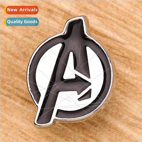 Marvel Avengers Brooch A-Letter  Oil Drip Metal Badge Emblem