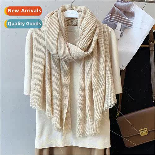 Vegetarian color cotton linen scarf female 2023 new arts and