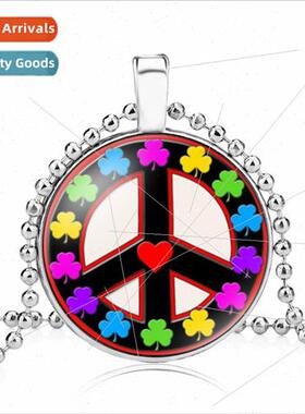 Fashion Jewelry Anti War Peace gn Necklace Crystal Alloy Pen