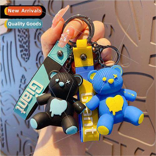 Cartoon resin love bear keychain men and women cute creative